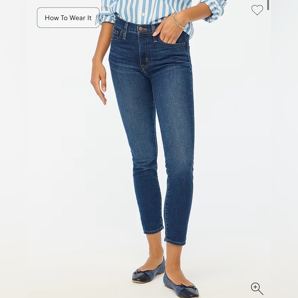 J. Crew Toothpick Skinny Jeans Size 28. Dark Wash, Style # B0755. - Picture 2 of 9